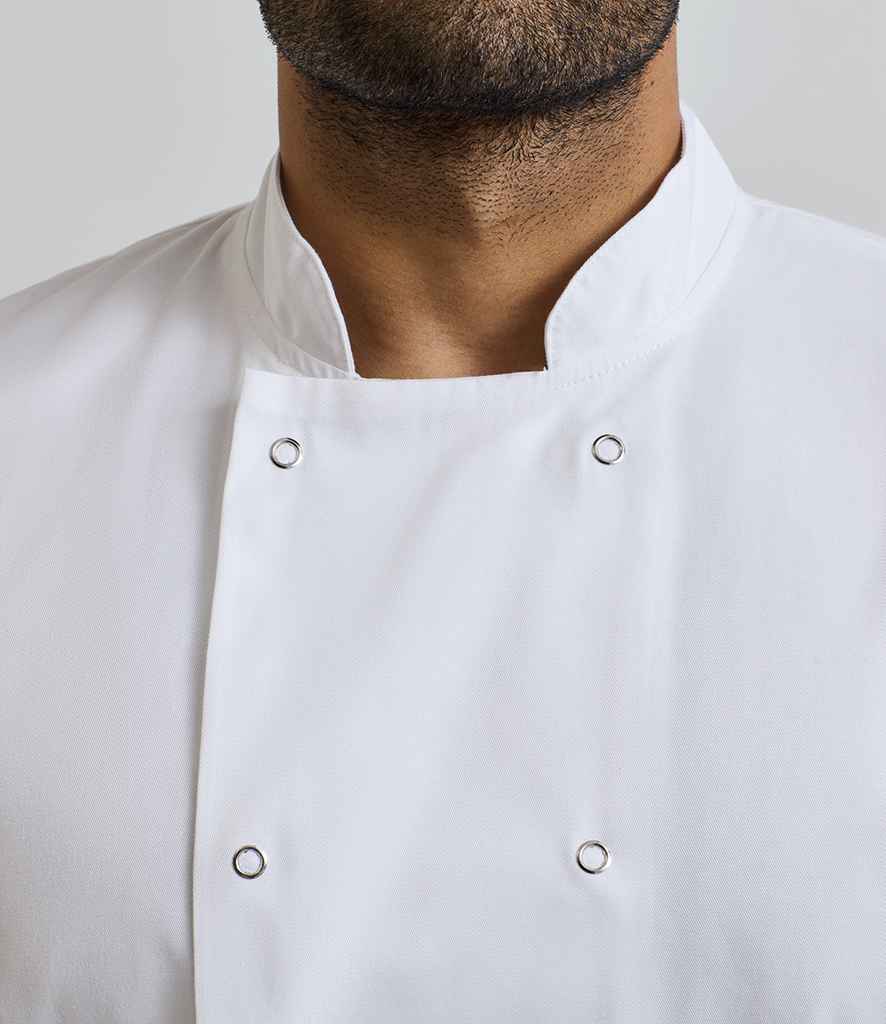 Premier Unisex Short Sleeve Stud Front Chef's Jacket