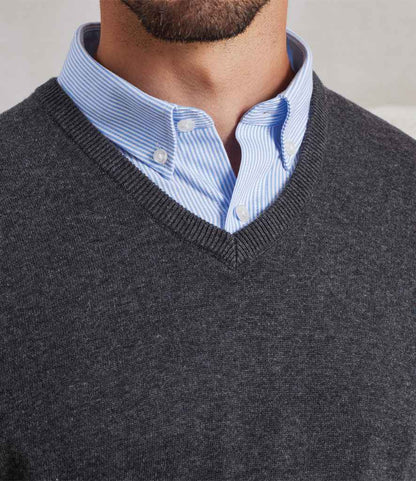 Premier Knitted Cotton Acrylic V Neck Sweater