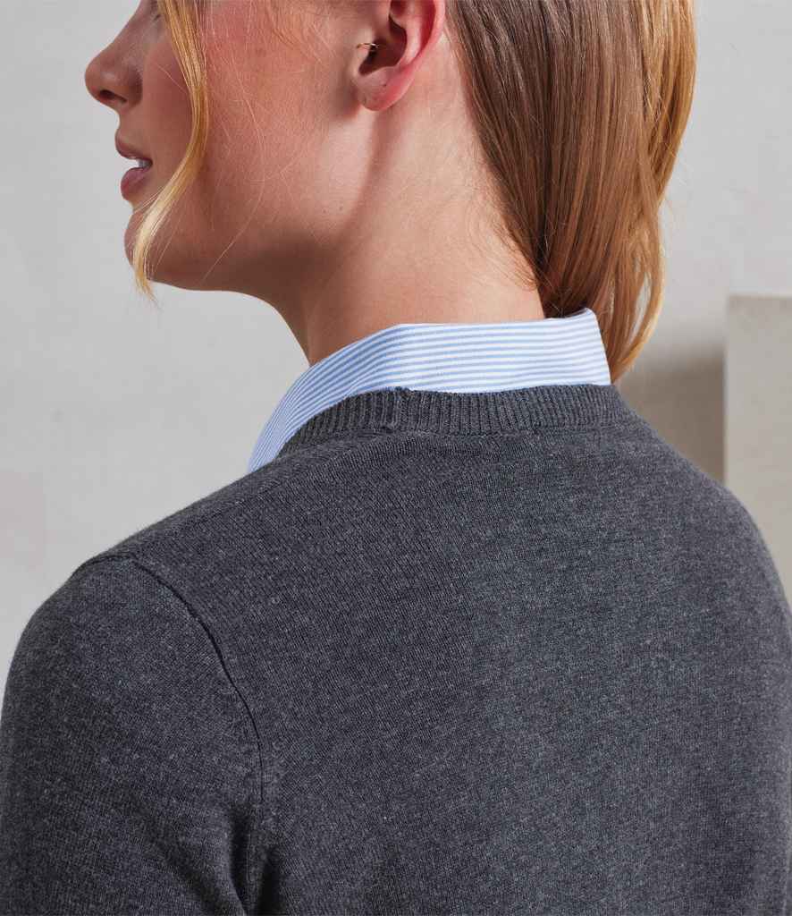 Premier Ladies Cotton Acrylic V Neck Cardigan