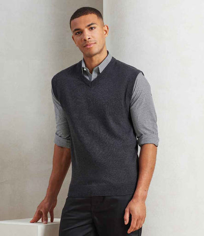 Premier Sleeveless Cotton Acrylic V Neck Sweater