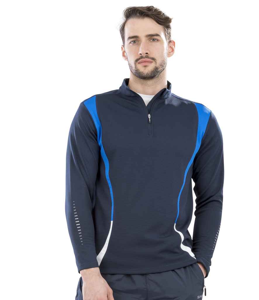 Spiro Unisex Zip Neck Trial Training Top