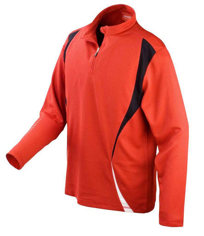 Spiro Unisex Zip Neck Trial Training Top
