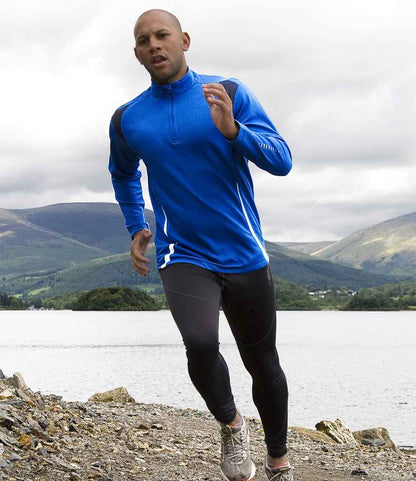 Spiro Unisex Zip Neck Trial Training Top