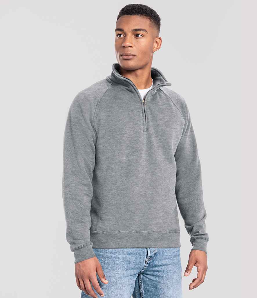Fruit of the Loom Iconic Premium Zip Neck Sweatshirt
