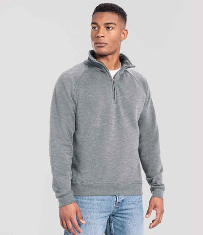 Fruit of the Loom Iconic Premium Zip Neck Sweatshirt
