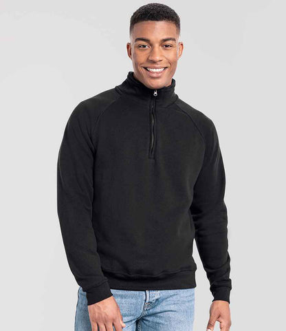 Fruit of the Loom Iconic Premium Zip Neck Sweatshirt