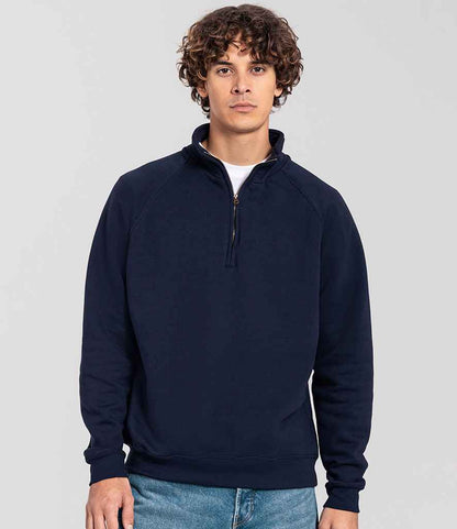 Fruit of the Loom Iconic Premium Zip Neck Sweatshirt