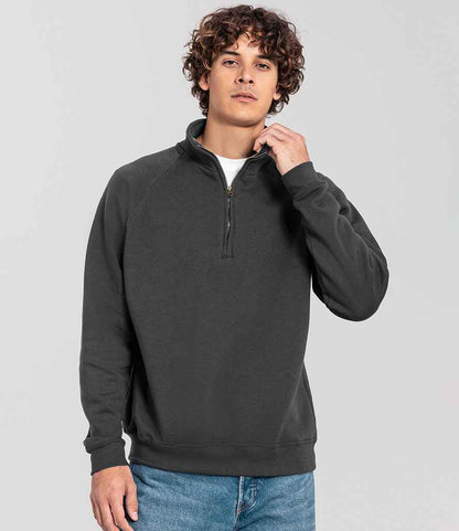 Fruit of the Loom Iconic Premium Zip Neck Sweatshirt