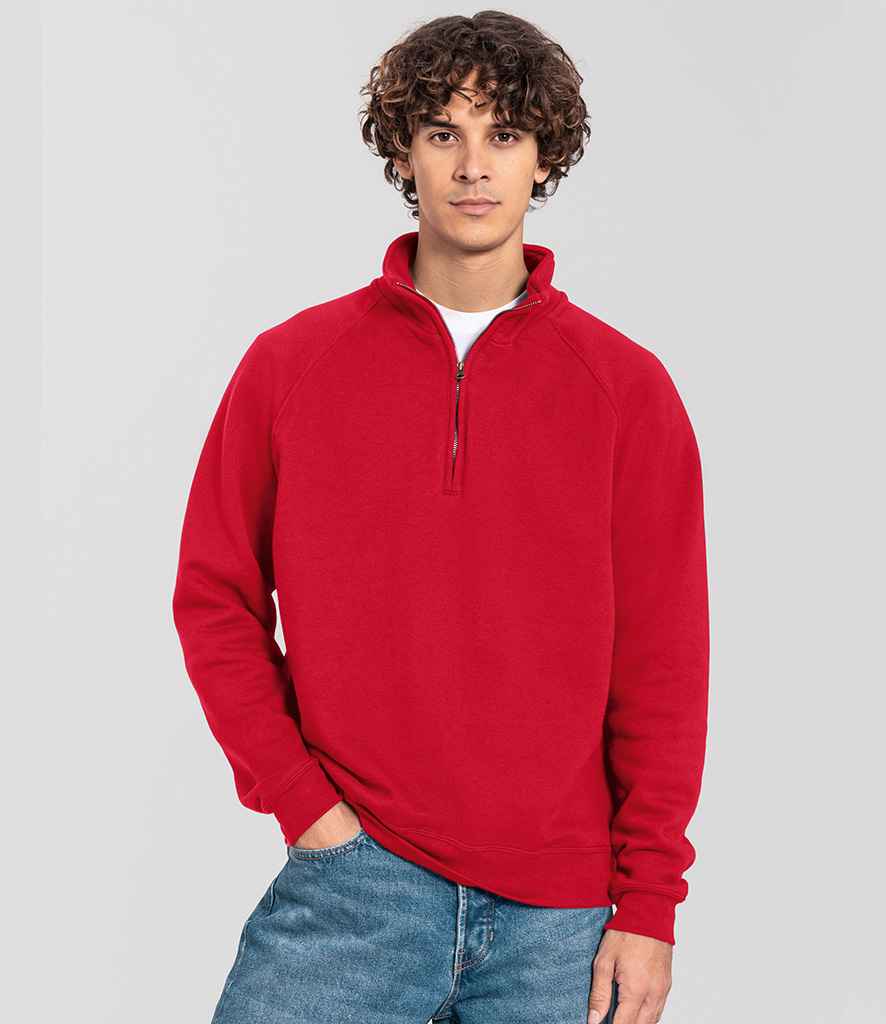 Fruit of the Loom Iconic Premium Zip Neck Sweatshirt