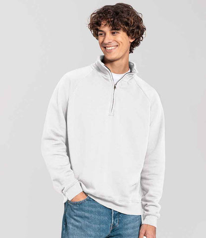 Fruit of the Loom Iconic Premium Zip Neck Sweatshirt