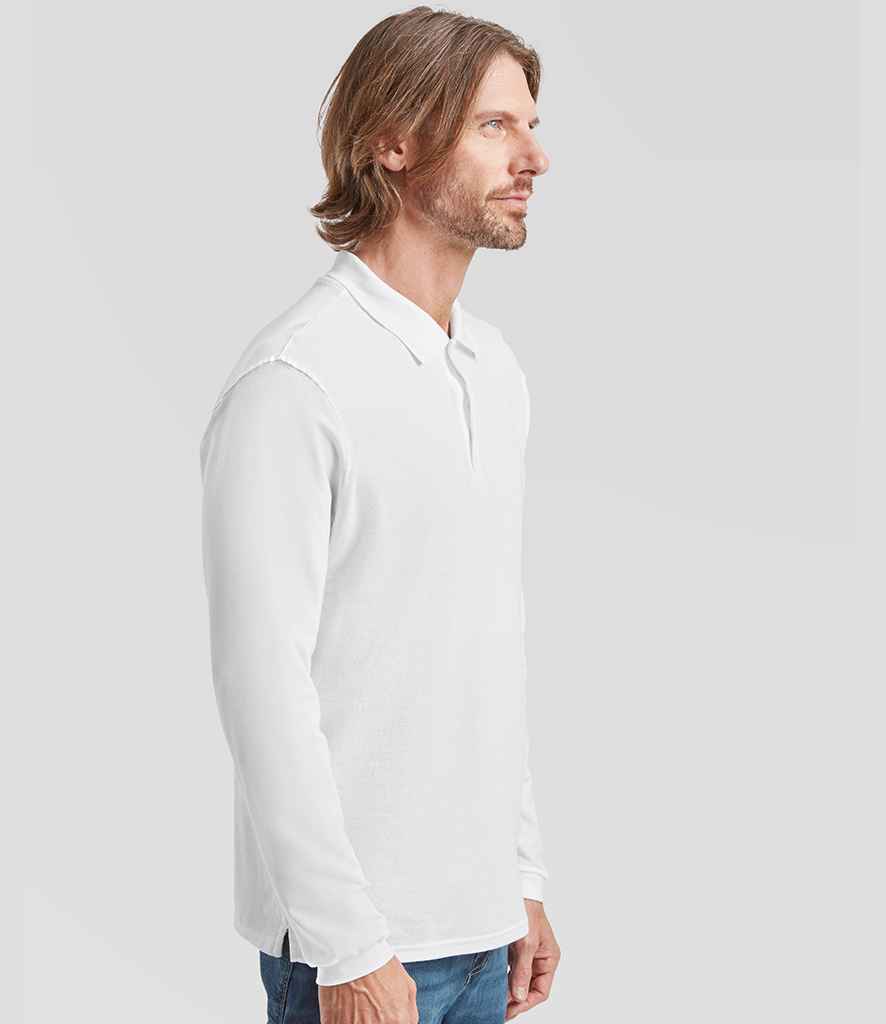 Fruit of the Loom Premium Long Sleeve Cotton Piqué Polo Shirt