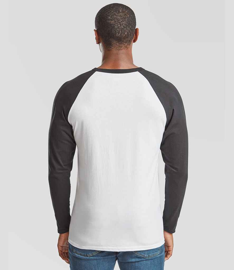 Fruit of the Loom Contrast Long Sleeve Baseball T-Shirt