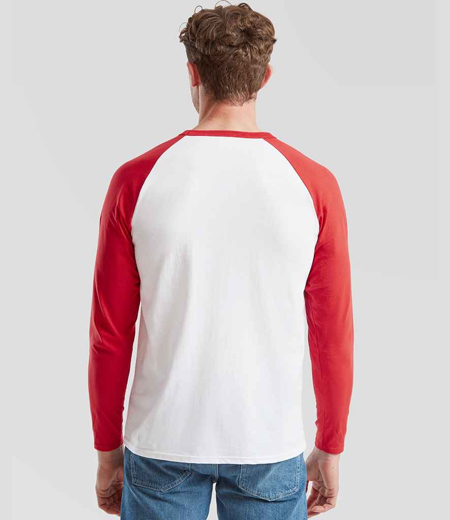 Fruit of the Loom Contrast Long Sleeve Baseball T-Shirt