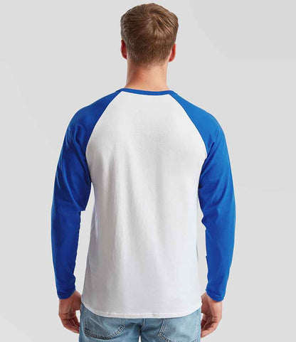Fruit of the Loom Contrast Long Sleeve Baseball T-Shirt