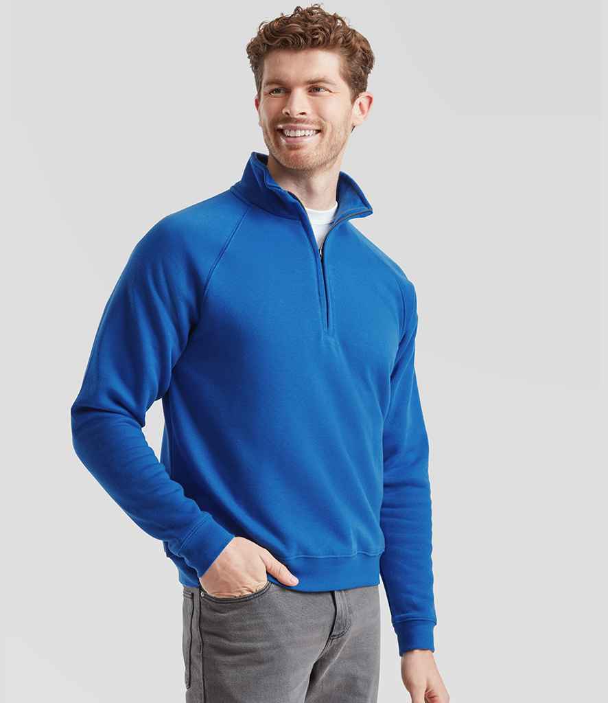 Fruit of the Loom Premium Zip Neck Sweatshirt