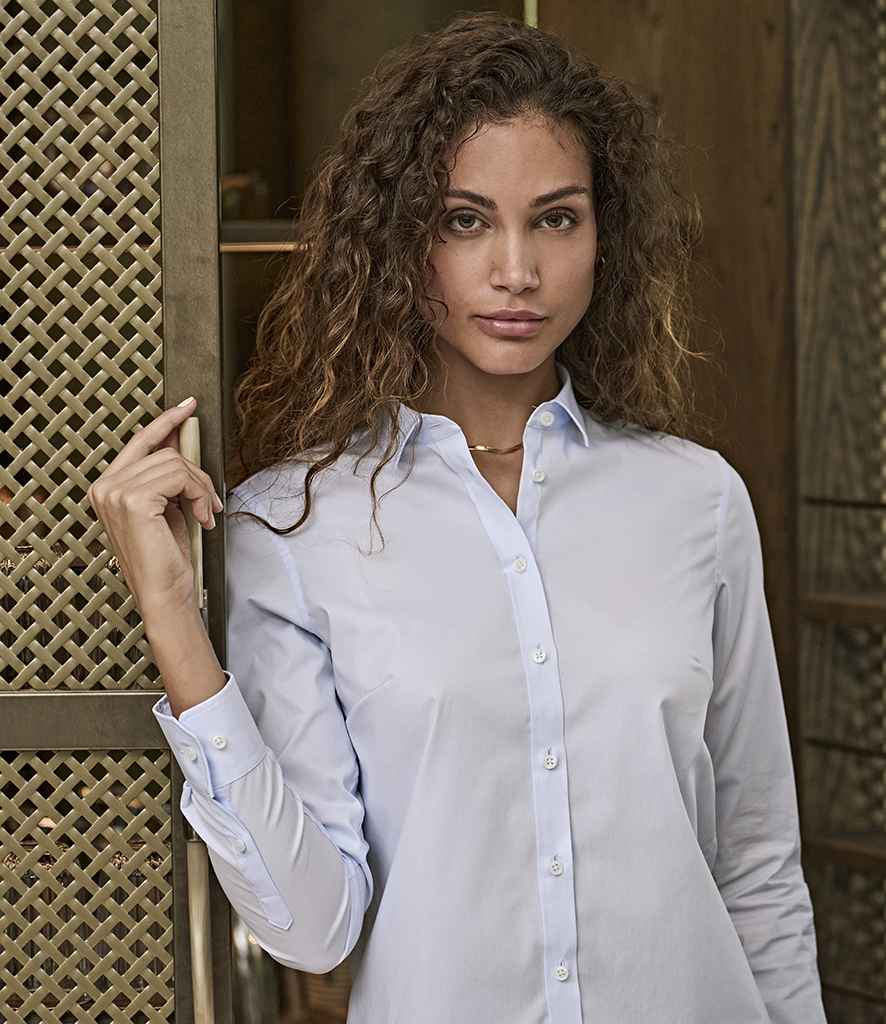 Tee Jays Ladies Stretch Luxury Long Sleeve Poplin Shirt