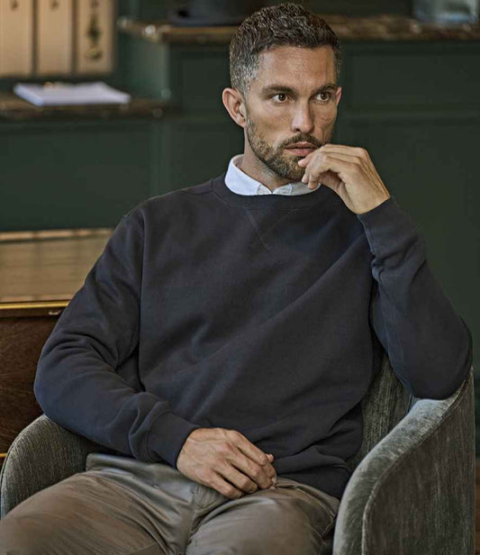 Tee Jays Ribbed Interlock Crew Neck Sweatshirt