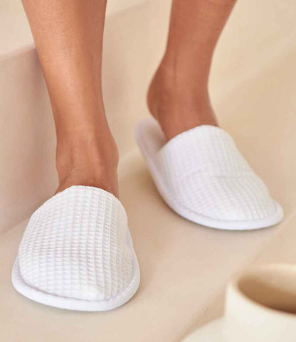 Towel City Waffle Mule Slippers