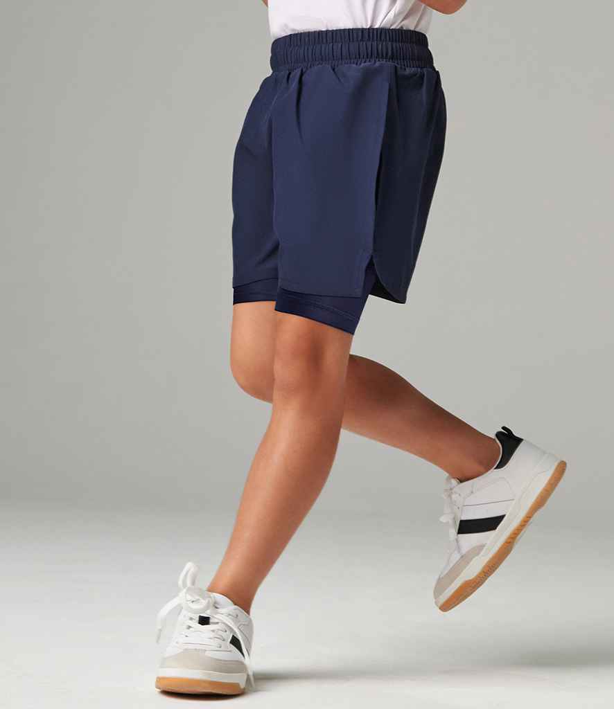 Tombo Kids Double Layer Sports Shorts